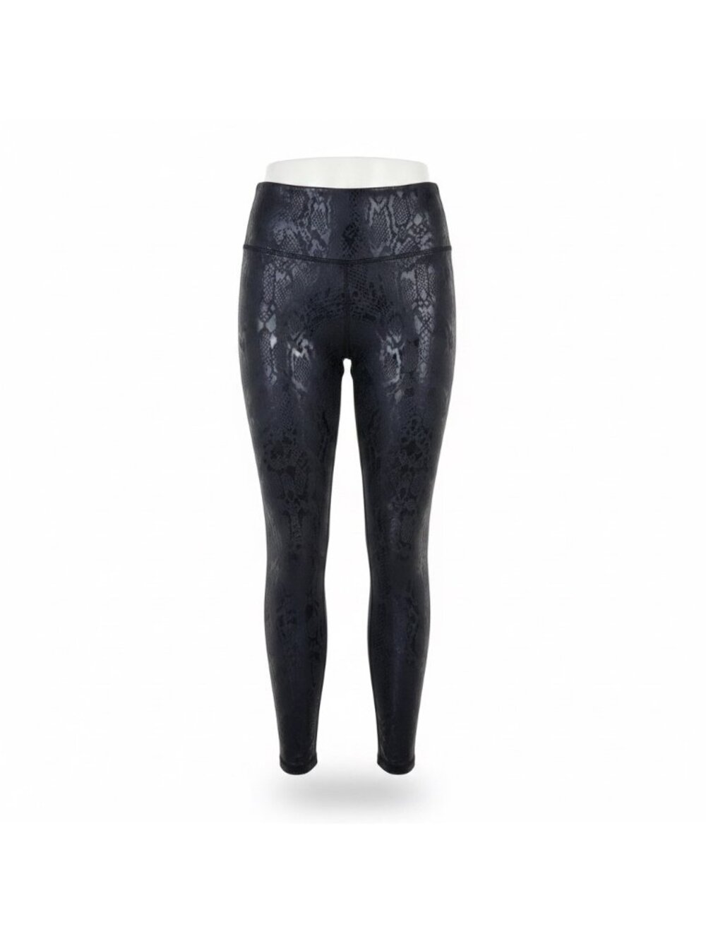 Terez Womens Black Polyester/Spandex Animal Print High-Waisted Leggings Size M